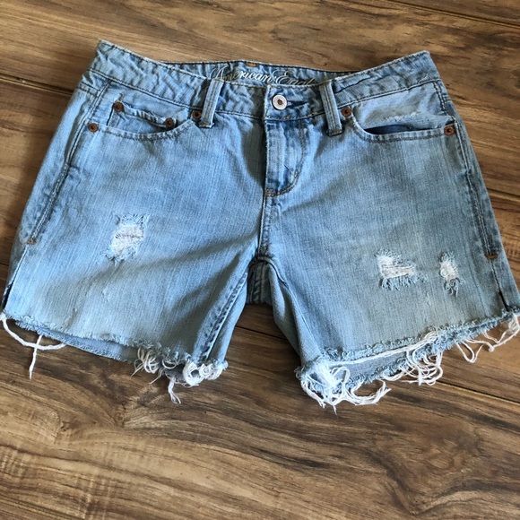 American Eagle Outfitters Pants - AMERICAN EAGLE Distressed Denim Jean Shorts Size 2